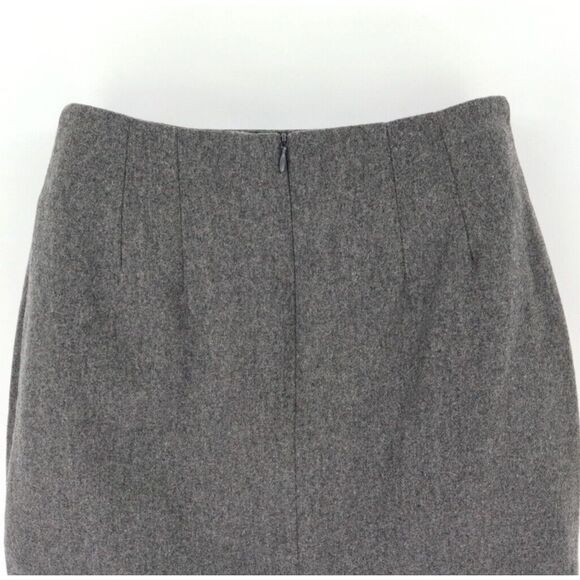 J.G. Hook Pencil Skirt Womens Size 8P Gray Heathered 100% Wool Zip Closure Lined - Picture 5 of 7